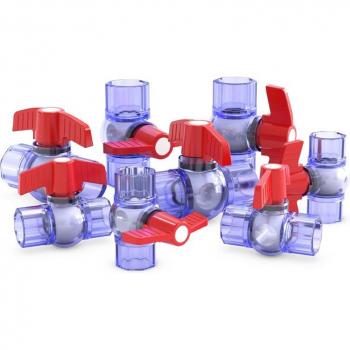 Aquarium PVC Ball Valve 1 Inch with Fittings