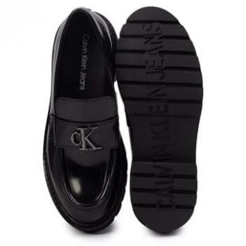 Calvin Klein Jeans Mocassino in pelle Nera Donna 36
