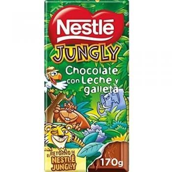 NESTLÉ JUNGLY Chocolate con Leche y Galleta, 125g