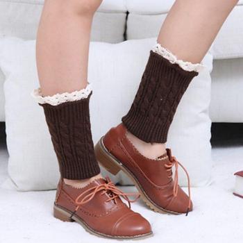 Lace Knit Winter Leg Warmers