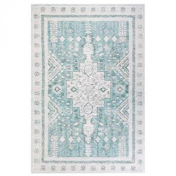 Beliani 200×300 cm Alfombra Oriental Desgastada Verde Menta – Fulla