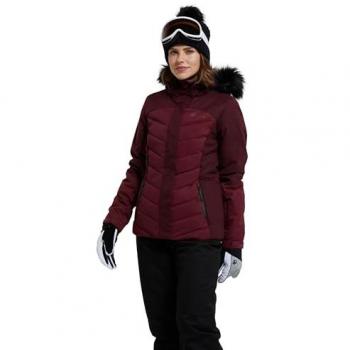 Women’s Maroon Pyrenees Padded Waterproof Ski Coat – Size 8