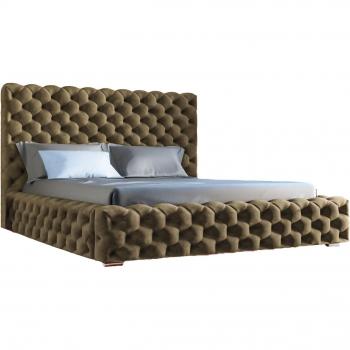 Elegantes Chesterfield Bett 200x200 cm