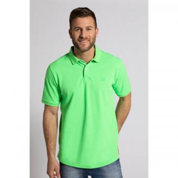 JP1880 Plus Size Green Cotton Polo Shirt for Men, 7XL