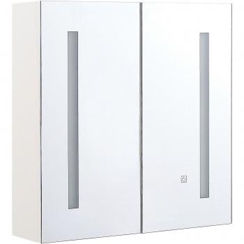 2 Door Bathroom Mirror Cabinet with LED Lights