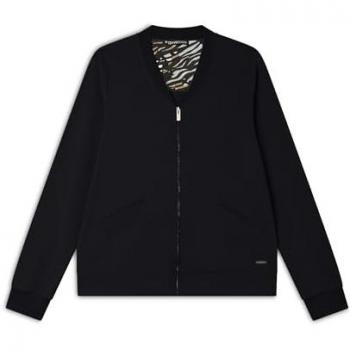 Freddy Damen Sweatshirt mit Rippkragen und Zip-Verschluss