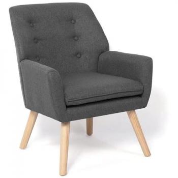 Fauteuil scandinave « Tissu Gris Déhoussable »