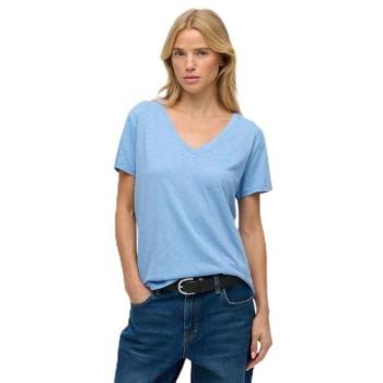 T-shirt Femme Superdry Studios Slub V-Neck Bleu