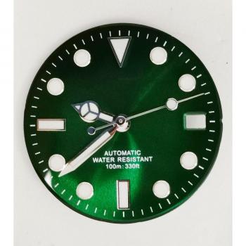 Reloj automático para hombre con esfera azul y manecillas luminosas, 28,5 mm
