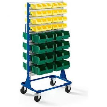 Rayonnage mobile 1588 mm bacs à bec bleu gentiane