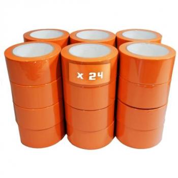 PowerHold Orange PVC Tape Collection – 24 Rolls, 50 mm x 33 m
