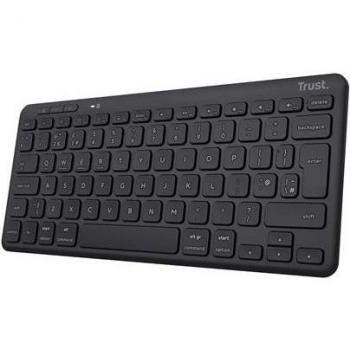 Trust Lyra Compact Wireless UK Keyboard with USB, RF Wireless, and Bluetooth Connectivity