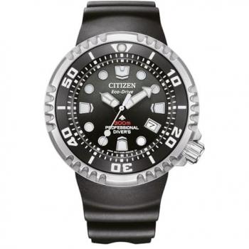 Citizen Promaster BN1024‑01E – 300m Eco-Drive Diver with Black Rubber Band