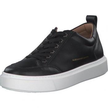 Men’s Black Leather Sneakers with High Rubber Soles (Size 11)