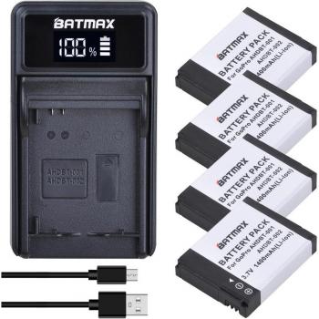 Dual 1400mAh Battery Pack with LED USB Charger for GoPro Hero 1 2