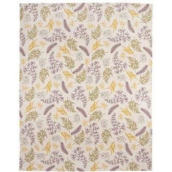 Tranquillo Natur‑Tischdecke FLORAL – 170 x 130 cm, Bio-Baumwolle