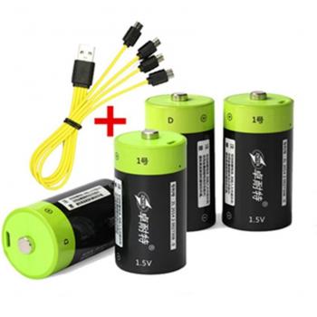Batteries Li‑Ion 1,5 V 4000 mAh ZNTER – pack de 4 avec micro‑USB