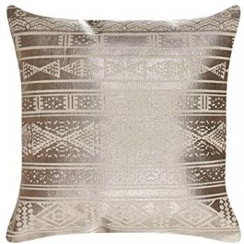 Gold Rose Decorative Cushion 50 x 50 cm with Geometric Foil Print