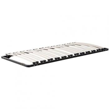 Somier de láminas 90 x 200 cm, estructura metálica y 24 listones de madera