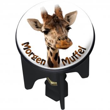 Wenko 20708100 Waschbeckenstöpsel Pluggy Morgenmuffel Abfluss Stopfen, Messing, Kunststoff, Durchmesser 3.9 x 6.5-9.5 cm