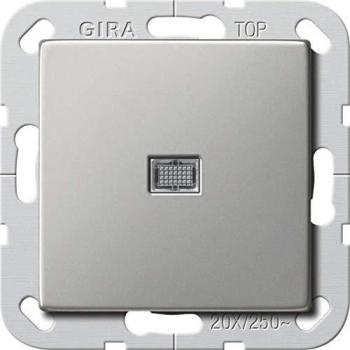 Gira Silver 2-Pole Flush Switch 2834600