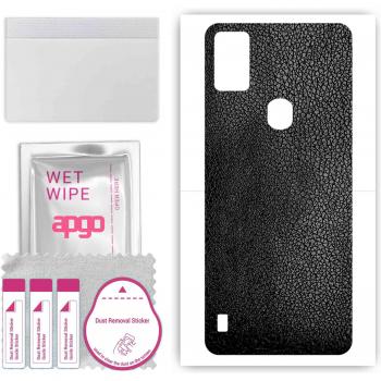 ZTE Optus X Tap Back Armor – Black Leather Design