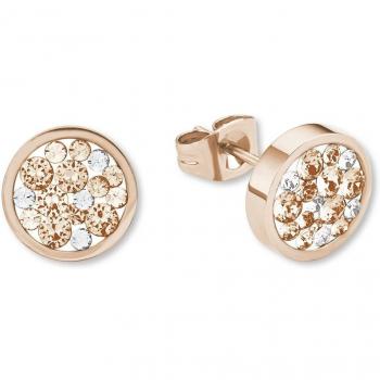 S.Oliver Ohrschmuck Damen, Edelstahl, 1 cm, Kristall