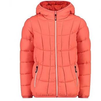 Chaqueta outdoor infantil CMP Kid G con capucha fija, color rojo fluo, talla 128