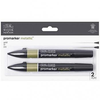 Winsor & Newton Metallic Marker Set 2 Pieces Gold