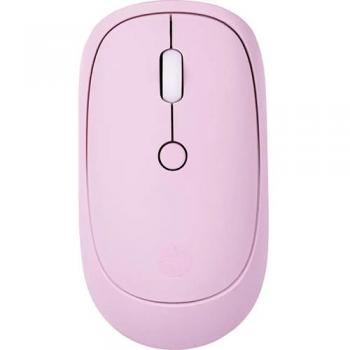 Mouse Techzone Slim Rosa Inalámbrico Óptico