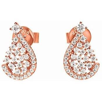 Folli Follie Pendientes para Mujer S0351682 Oro Rosa, 1.3 cm