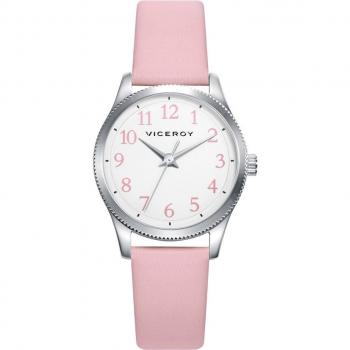 Reloj Viceroy 41132‑04 Acero + Correa de Piel Rosada