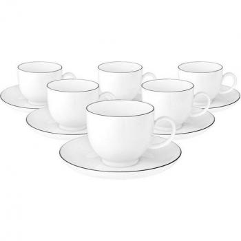 Seltmann Weiden Lido Kaffeetassen 6er Set mit Untertassen