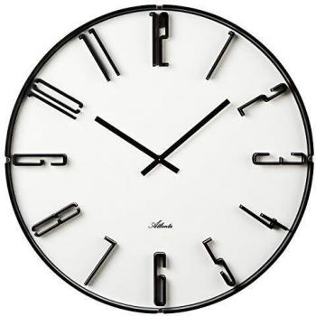 Atlanta Quarz Wanduhr 40 cm Creme-farben