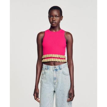 Sandro Pink Cozy Knitted Tank