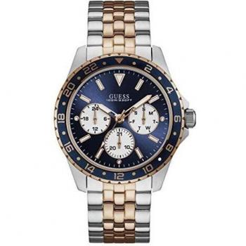 Montre Homme Guess Odyssey 44mm Bracelet Acier Bicolore Quartz W1107G3
