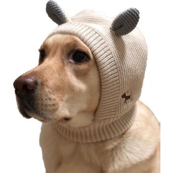 Gorro de terciopelo dorado para mascotas grandes