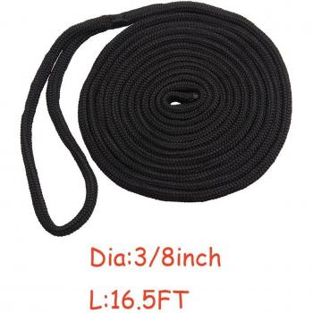 Black Dock Line for Boats 16.5FT-50FT