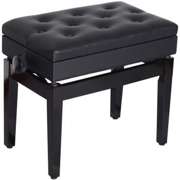 HOMCOM Klavierhocker Klavierbank Klavier Bank Schminkhocker Hocker mit Stauraum höhenverstellbar 54,5 x 33 x 48-58 cm