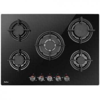 Amica PGCA7101AoB Kochfeld, 5-flammig, Schwarz