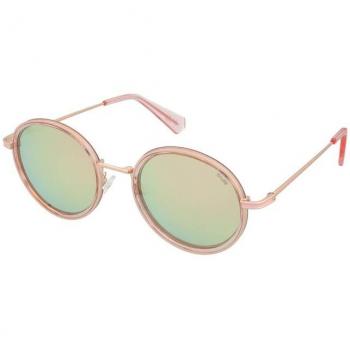 Metallo M Crullé C5818 C3: Occhiali da Sole in Oro Rosa Tondo