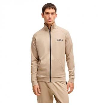 Felpa Con Zip BOSS Authentic Light Beige XL