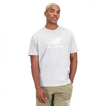 Essential T‑Shirt Gris Stack‑Logo – Grande taille