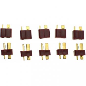 Set de Conectores T-Dean 10 Unidades (5 Hembras y 5 Machos)
