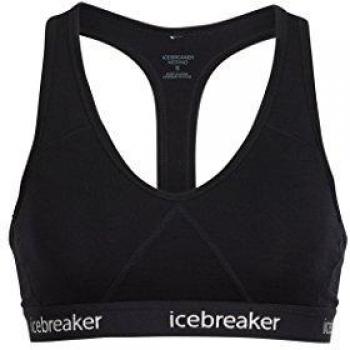 Reggiseno sportivo Icebreaker Sprite nero