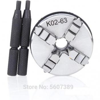 SANOU Mini-Drehmaschinenfutter K02-63 mit 4 Kiefern