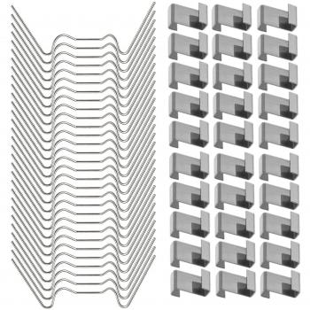 Clips inox 100 unités pour vitrages