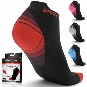 Physix Gear Sport Premium Quality Stitching Socks (RED BLK S/M)