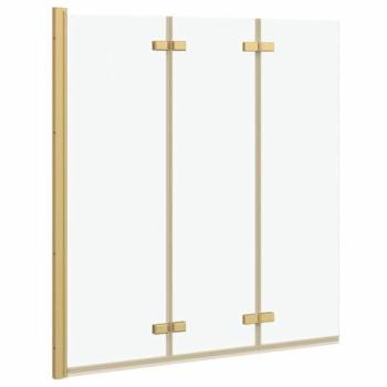 Douche Design Doré 130 x 138 cm Verre ESG Aluminium