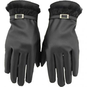Mitaines velours PU – protection coupe‑vent, femme, touche écran, saison automne/winter